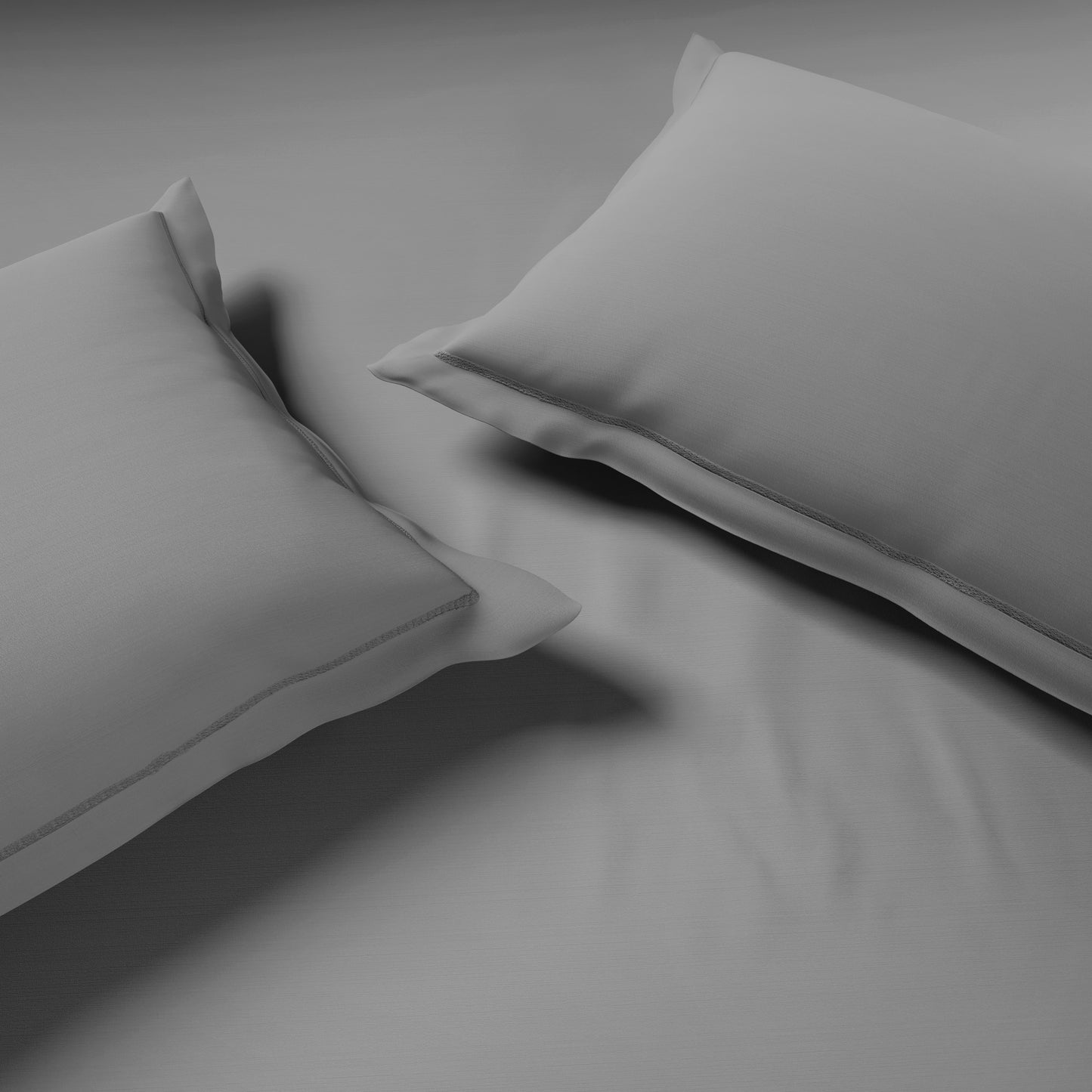 Solid Dark Grey Solid King Size Bedsheet - Eminence By Spaces