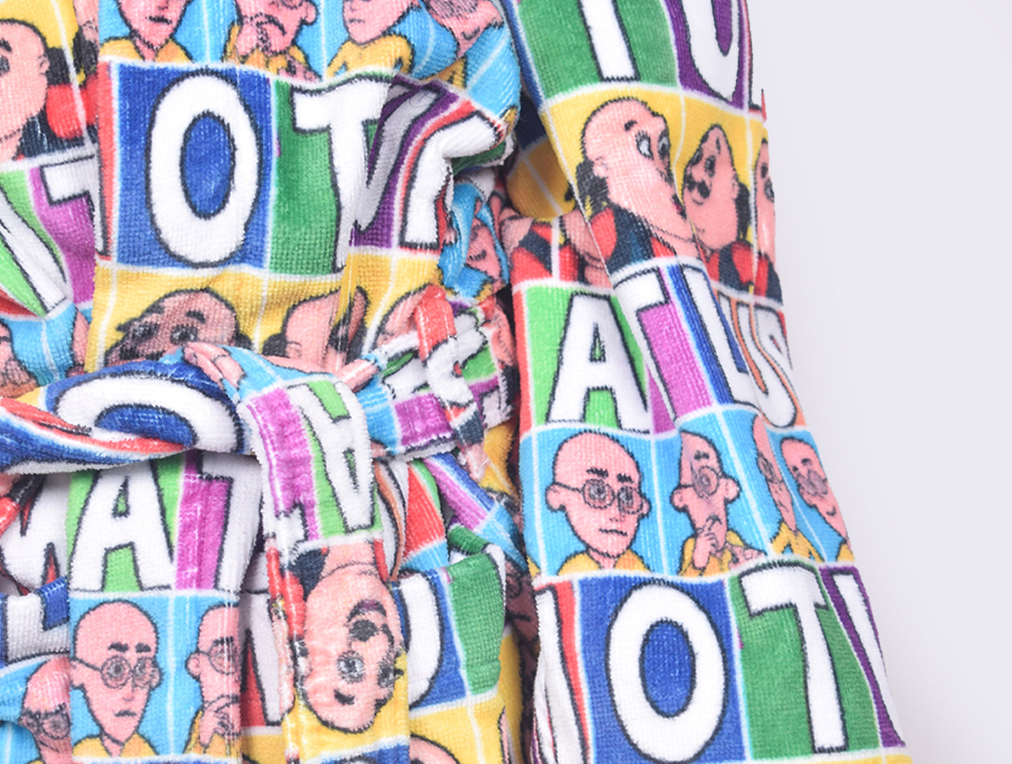 Viacom Motu Patlu Green 100% Cotton Small Bath Robe - By Spaces