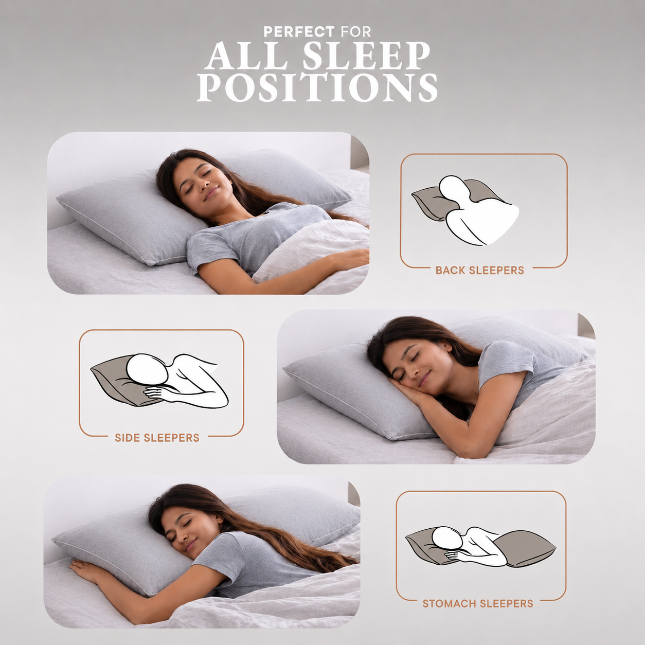 Solid White Cotton Rich Pillow - Bamboo Charcoal By Spaces