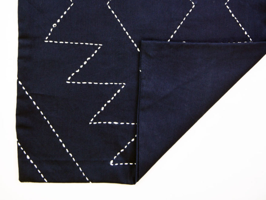 Handcrafted Blue 100% Cotton Runner - Spun By Spaces-1057366