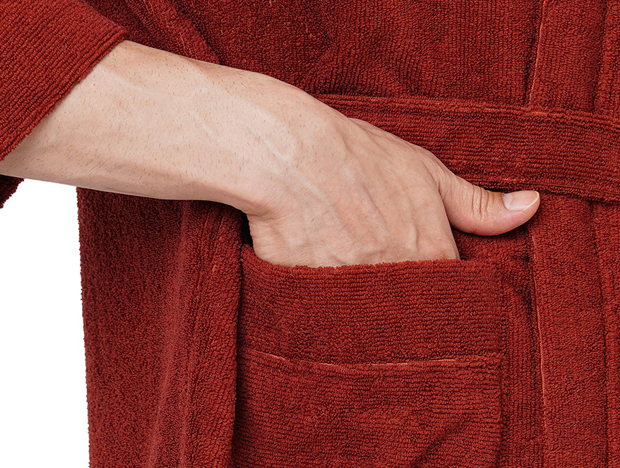 Supersoft Dark Brown Medium Bath Robe - Dew By Welspun