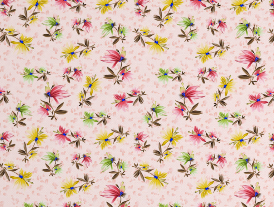 Floral Pearl - Beige Microfiber Double Bedsheet - Adore By Welspun