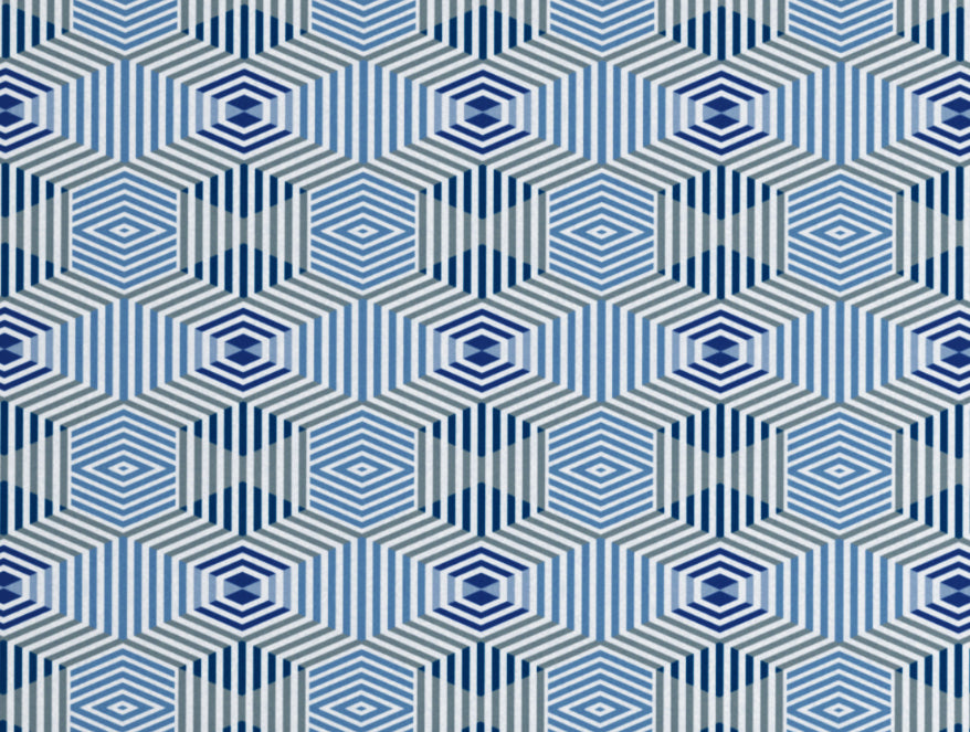 Geometric High Tide - Dark Blue Microfiber Double Bedsheet - Adore By Welspun