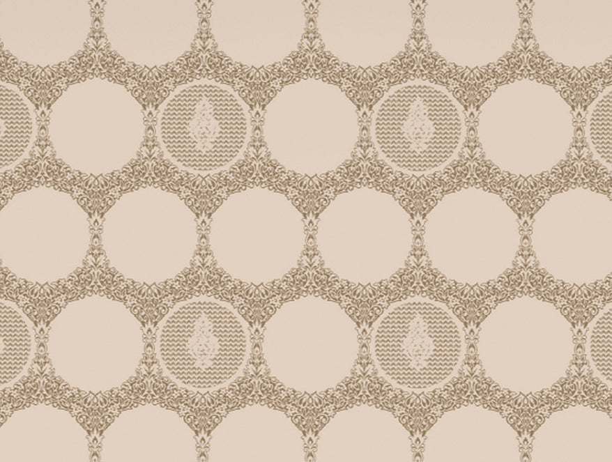 Ornate Beige Polycotton Bedsheets Single Harmony - By Welspun