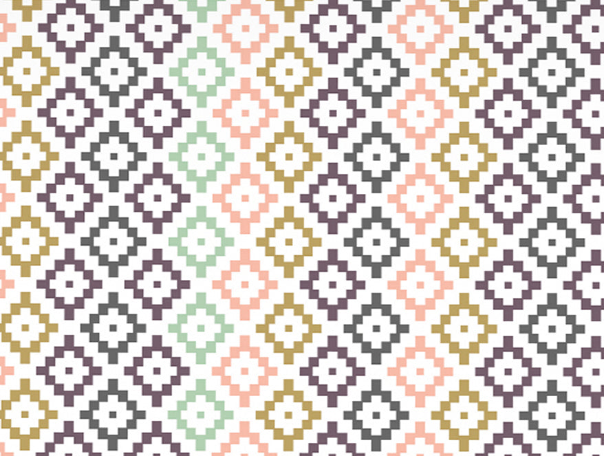 Geometric Pink Polycotton Bedsheets Double Harmony - By Welspun