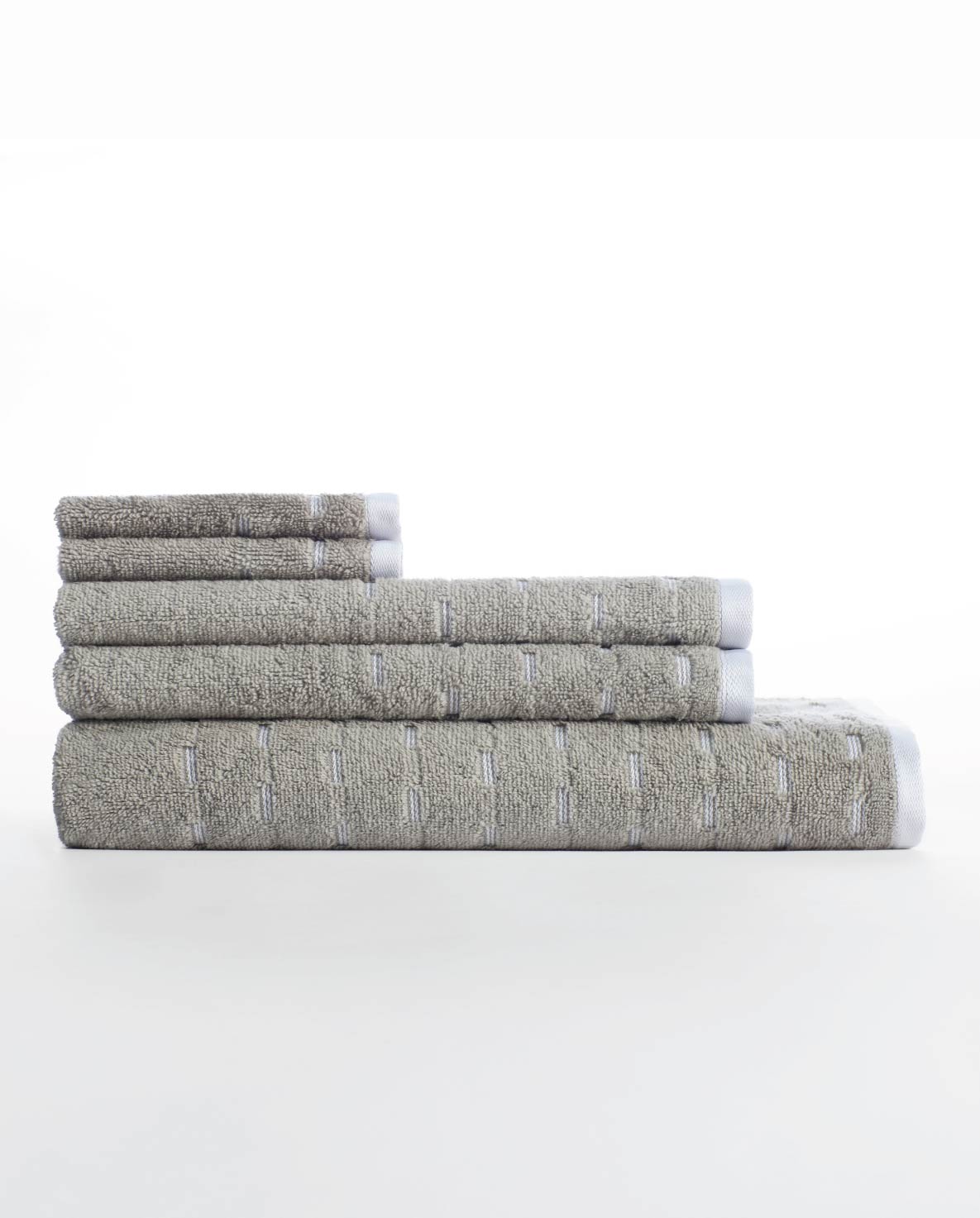 Airsoft 100% Cotton Hand Towel Set (2 Pcs), 450 GSM, Solid, Grey