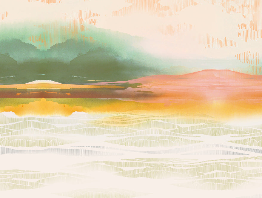 Organic Cotton Double Quilt, 180 TC, Abstract, Orange