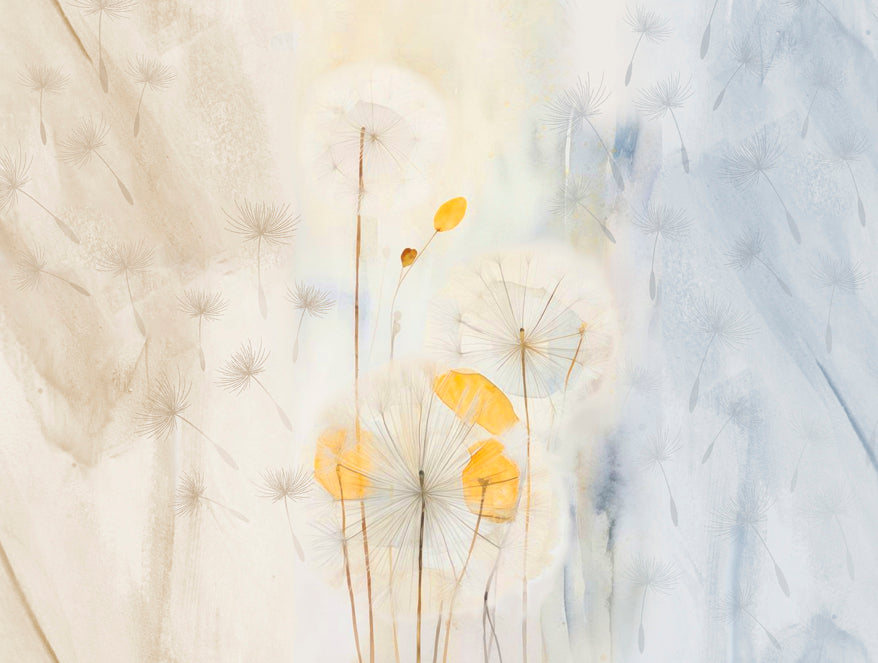 Organic Cotton Double Quilt, 180 TC, Floral, Light Taupe