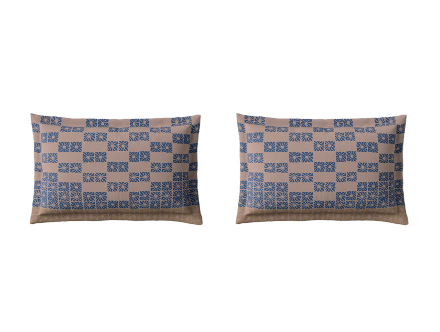 Essentials Premium 100% Cotton Large Bedsheet, 180 TC, Geometric, Light Blush