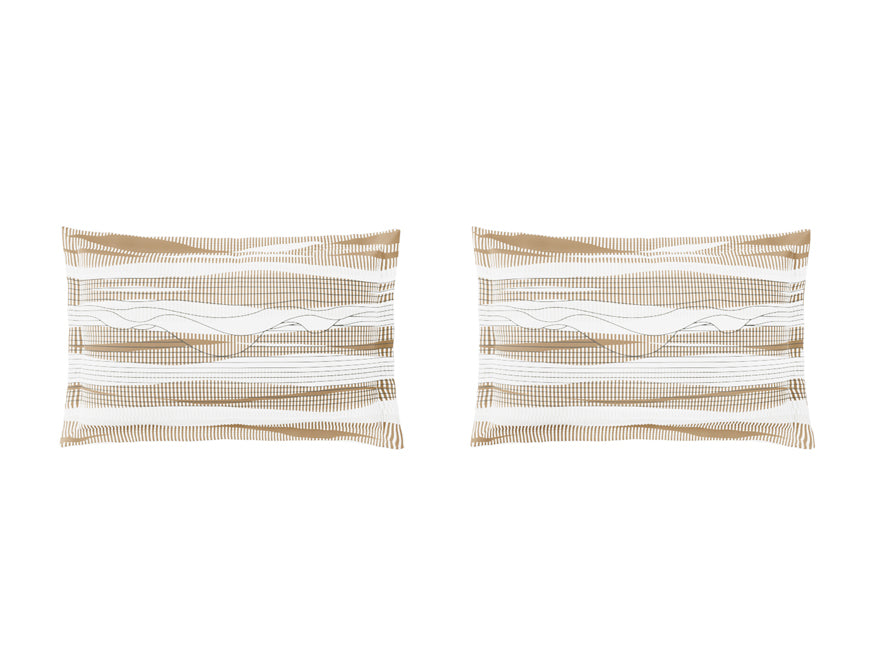 Essentials Premium 100% Cotton Large Bedsheet, 180 TC, Geometric, Light Yellow