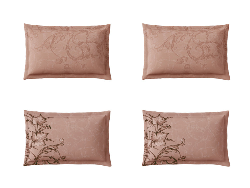 Essentials Premium 100% Cotton Large Bedsheet, 180 TC, Ornate, Light Brown