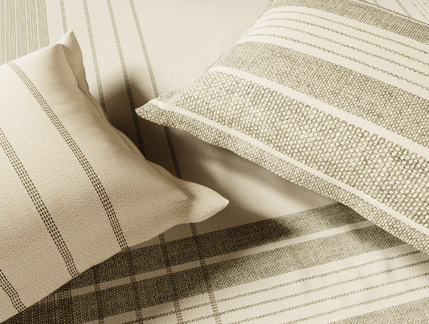 Luxury Loom Impressions 100% Egyptian Cotton Large Bedsheet, 350 TC, Geometric, Cream