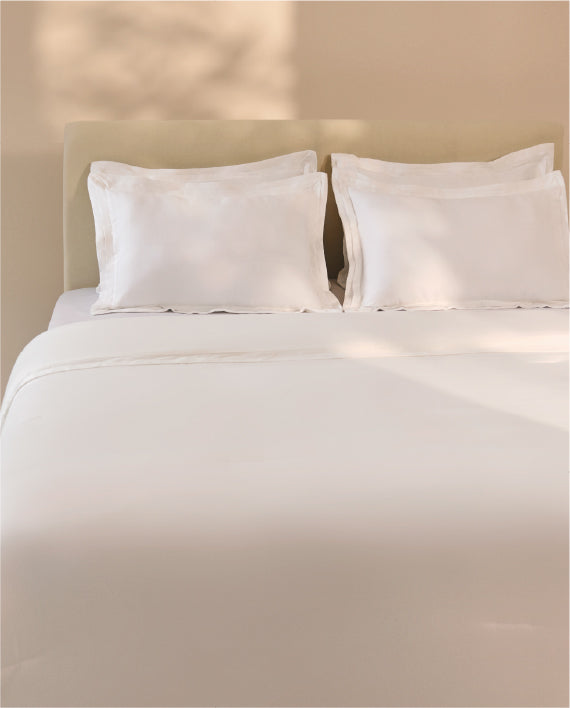 Spaces Hygro Cotton 400 TC White Solid Sateen Single Duvet Cover – 59 x 88 Inches