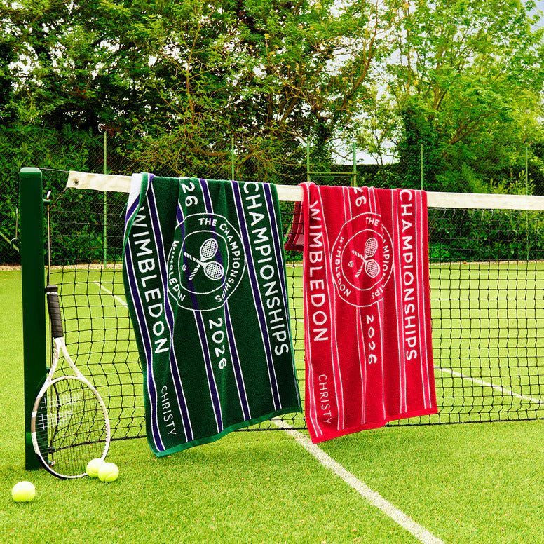 Wimbledon 100% Cotton 525 GSM Jacquard Champions Bath Towel - Strawberry