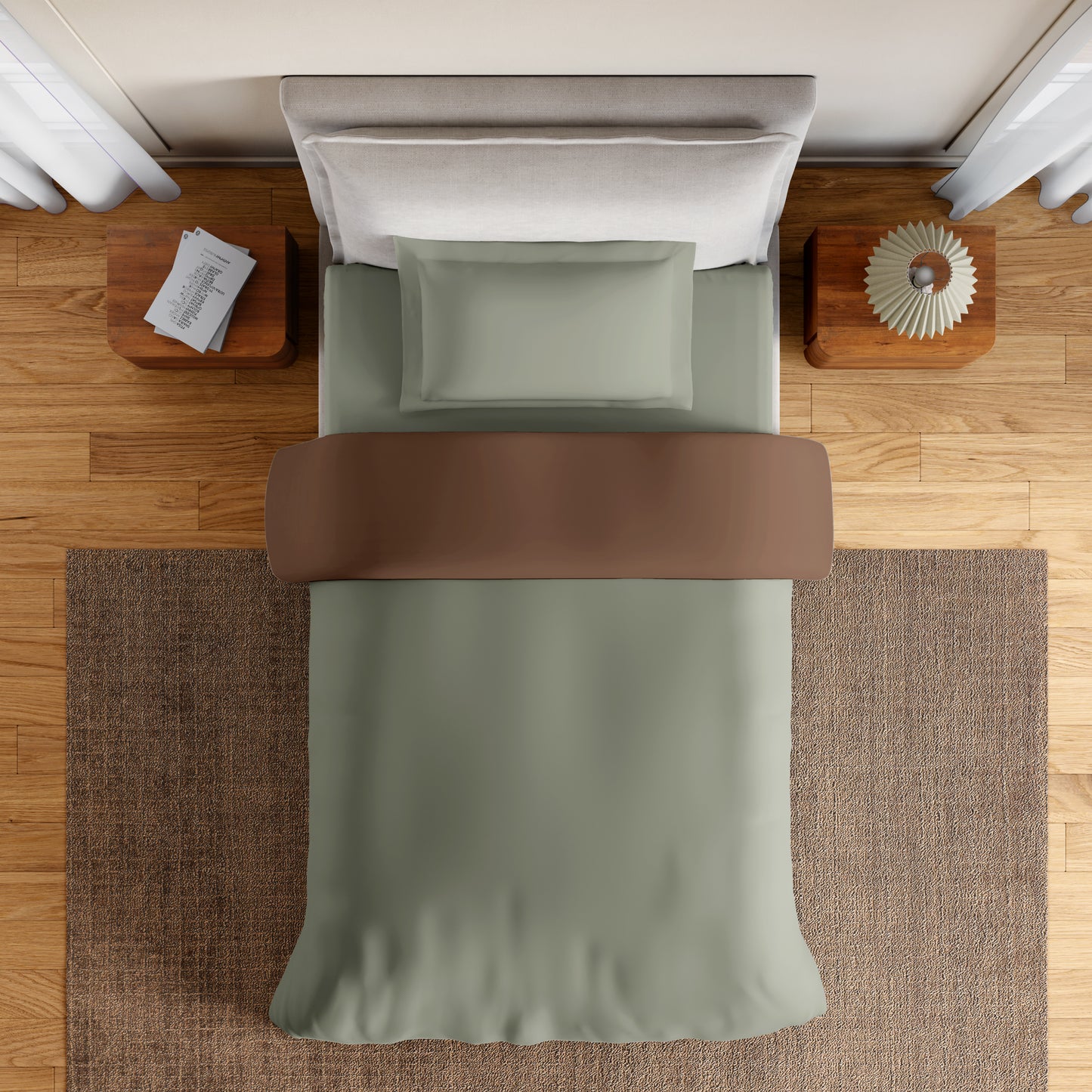 Essentials 100% Cotton Single Quilt, 170 TC, Solid, Bruchetta