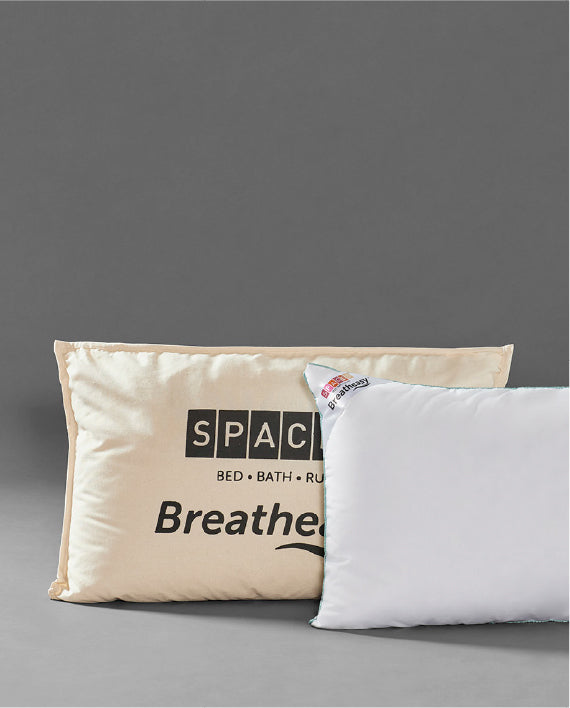Solid White 100% Cotton Pillow - Breath Easy By Spaces