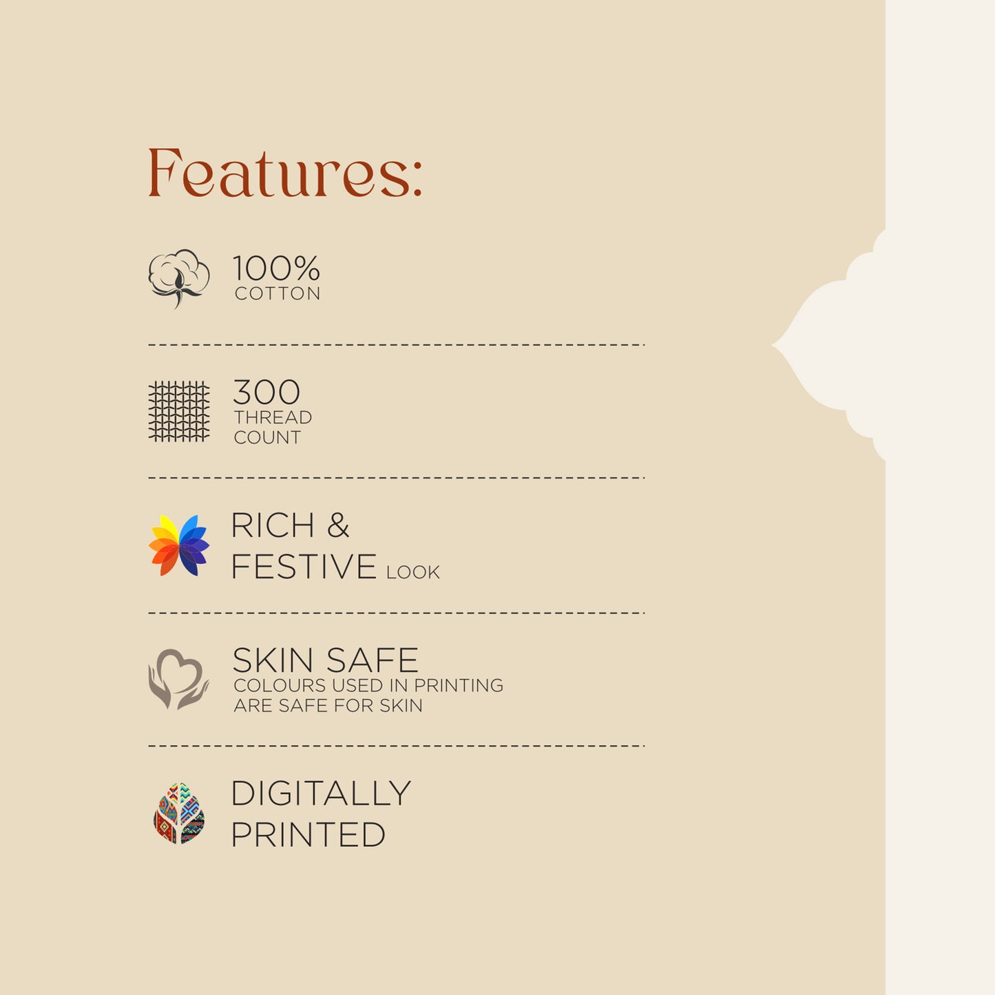 Shubha 100% Cotton Large Bedsheet, 300 TC, Ornate, Airy Blue