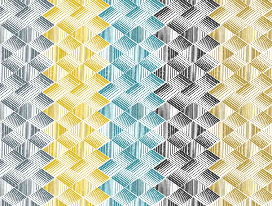 Spaces Atrium Geometric Teal-Blue 100% Cotton Double Bedsheet