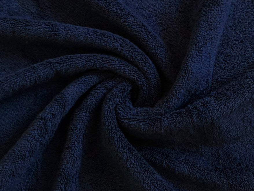 Midnight Blue - Dark Blue 100% Cotton Bath Towel - Hygro By Spaces