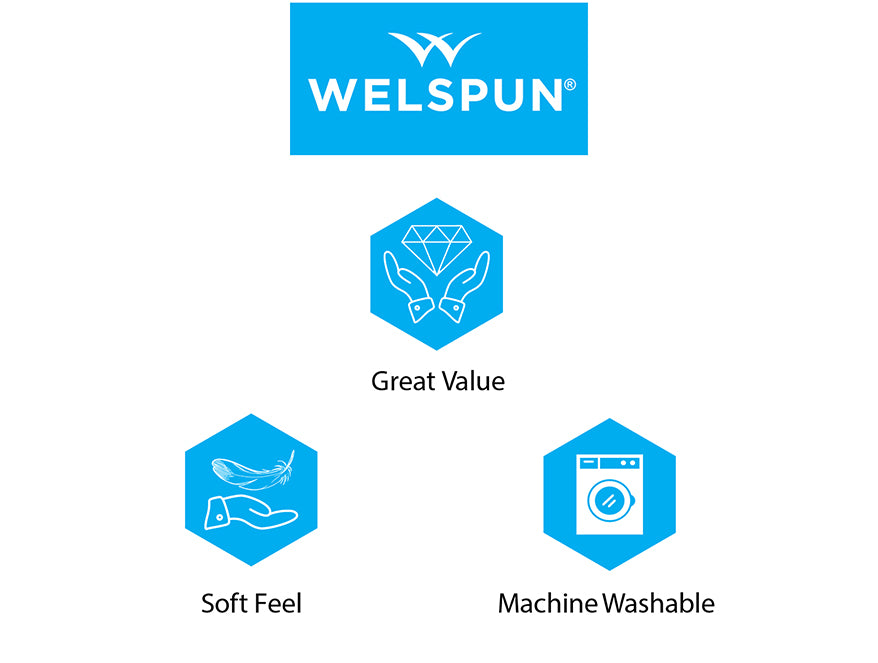 Geometric Sky Blue - Light Blue Microfiber Shell Single Quilt / AC Comforter - Welspun Value Quilt By Welspun