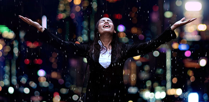 Rain-soaked street scene capturing the monsoon mood of the 5 moods that spell monsoon