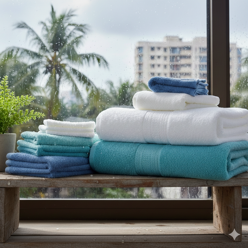 Absorbent and breathable bath towels for Mumbai’s humid conditions