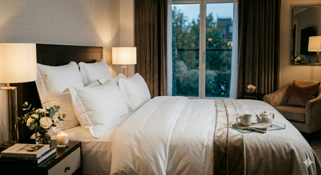 luxurious, 5-star hotel-style bedroom