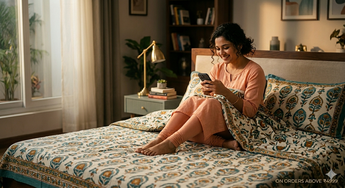 Spaces-Free Double Bedsheet on Orders Above ₹4999