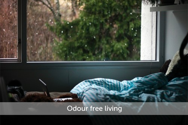 Odour-free bed and bath linen in monsoon