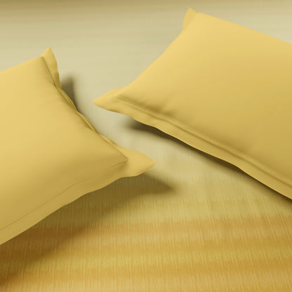 Luxury Loom Impressions 100% Egyptian Cotton Double Quilt, 350 TC, Geometric, Light Yellow