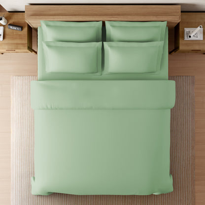 Solid Light Green Solid King Size Bedsheet - Eminence By Spaces