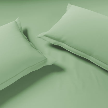 Solid Light Green Solid King Size Bedsheet - Eminence By Spaces