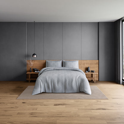 Elegance 100% Cotton Large Bedsheet, 300 TC, Geometric, Grey