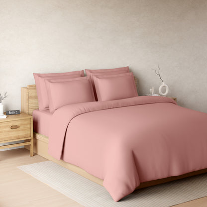 Solid Blush Solid King Size Bedsheet - Eminence By Spaces