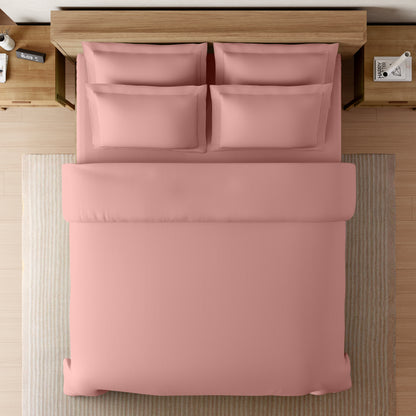 Solid Blush Solid King Size Bedsheet - Eminence By Spaces