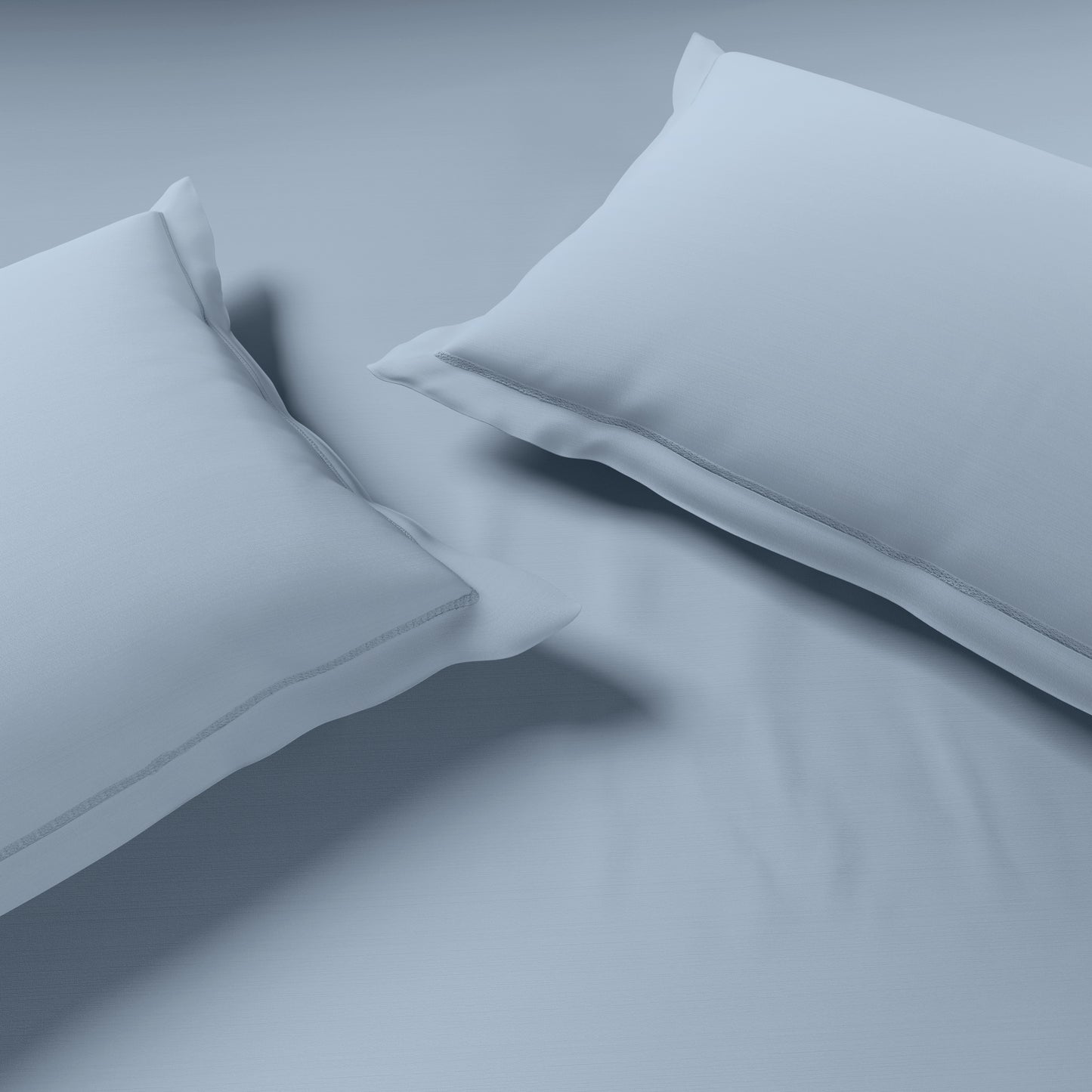Solid Light Blue Solid King Size Bedsheet - Eminence By Spaces