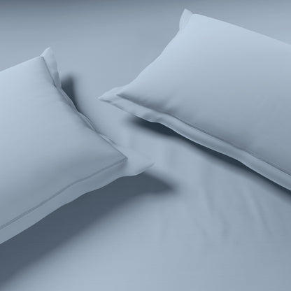Solid Light Blue Solid King Size Bedsheet - Eminence By Spaces