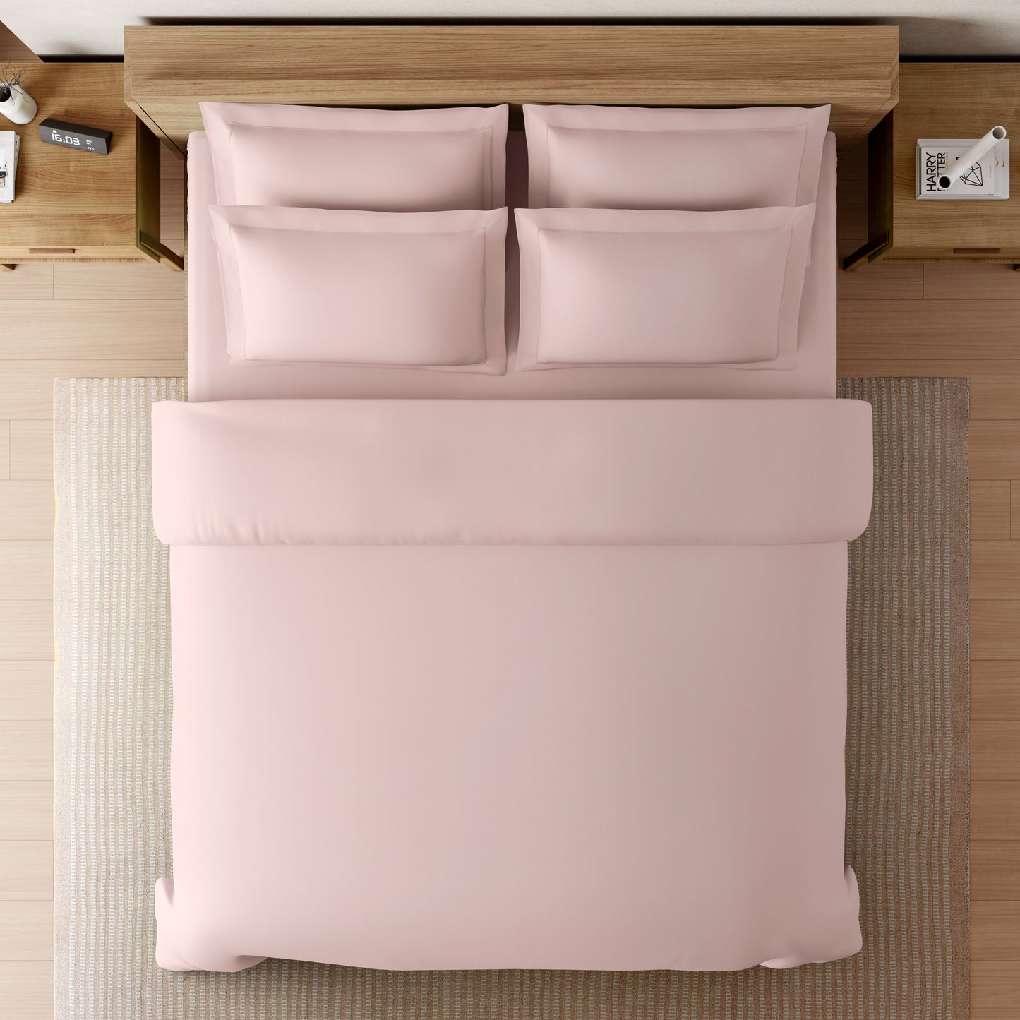 Solid Mauve Chalk Solid King Size Bedsheet - Eminence By Spaces
