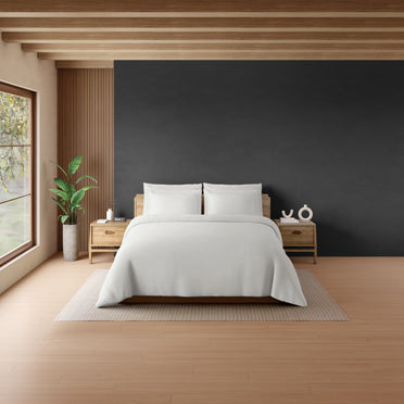 Solid White Solid King Size Bedsheet - Eminence By Spaces