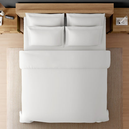 Solid White Solid King Size Bedsheet - Eminence By Spaces