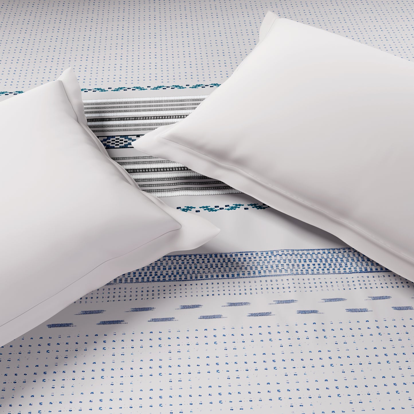 Luxury Alive 100% Cotton Double Quilt, 300 TC, Floral, Light Grey