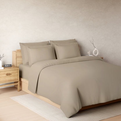 Solid Brown Solid King Size Bedsheet - Eminence By Spaces