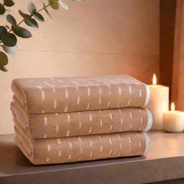 Airsoft 100% Cotton Bath Towel, 450 GSM, Solid, Light Brown