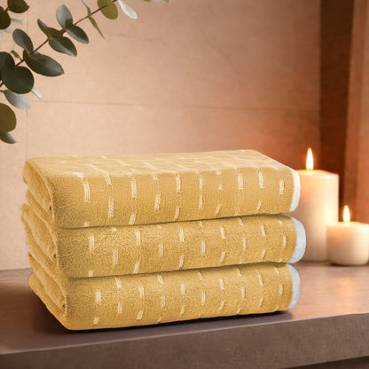 Airsoft 100% Cotton Bath Towel, 450 GSM, Solid, Yellow