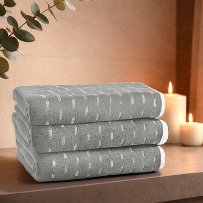 Airsoft 100% Cotton Bath Towel, 450 GSM, Solid, Grey