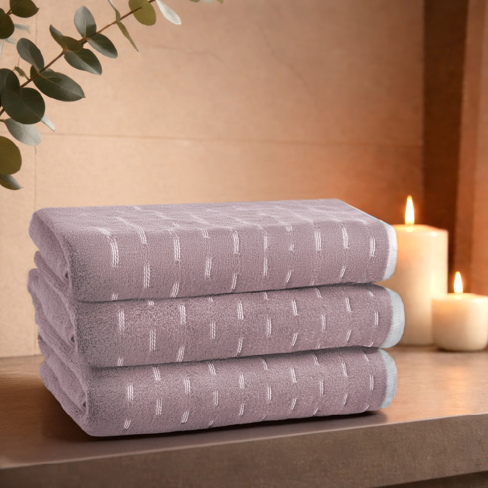 Airsoft 100% Cotton Bath Towel, 450 GSM, Solid, Light Violet