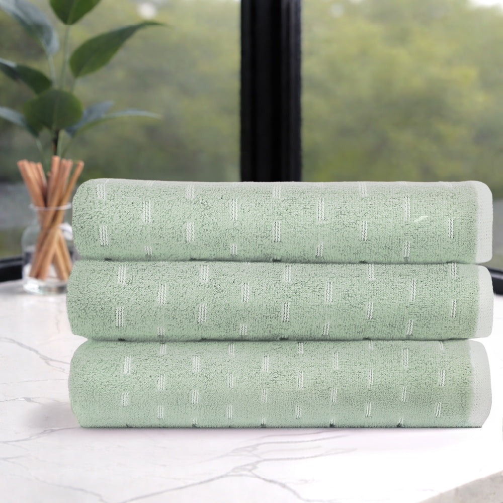 Airsoft 100% Cotton Bath Towel, 450 GSM, Solid, Light Green