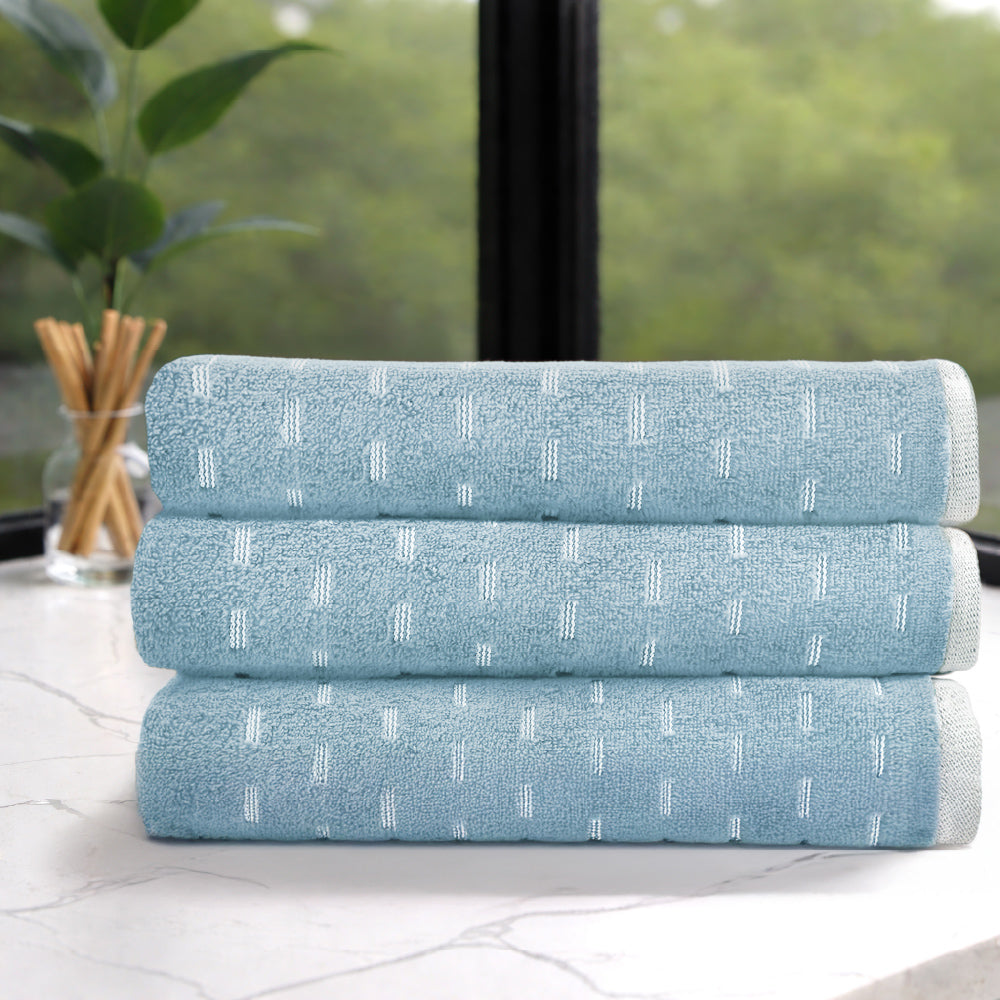 Airsoft 100% Cotton Bath Towel, 450 GSM, Solid, Light Blue