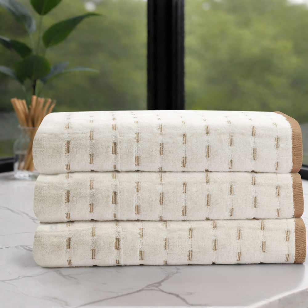 Airsoft 100% Cotton Bath Towel, 450 GSM, Solid, Beige