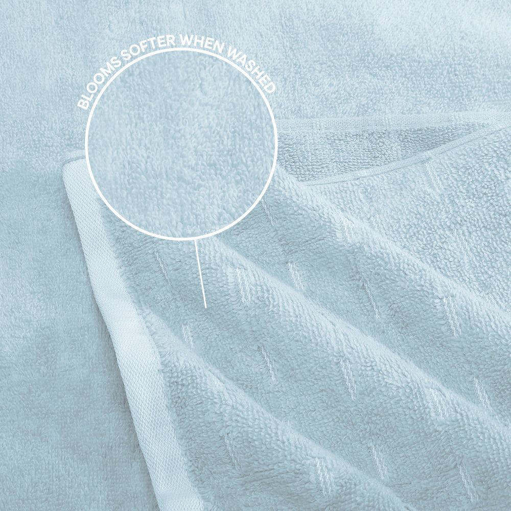 Airsoft 100% Cotton Bath Towel, 450 GSM, Solid, Light Blue